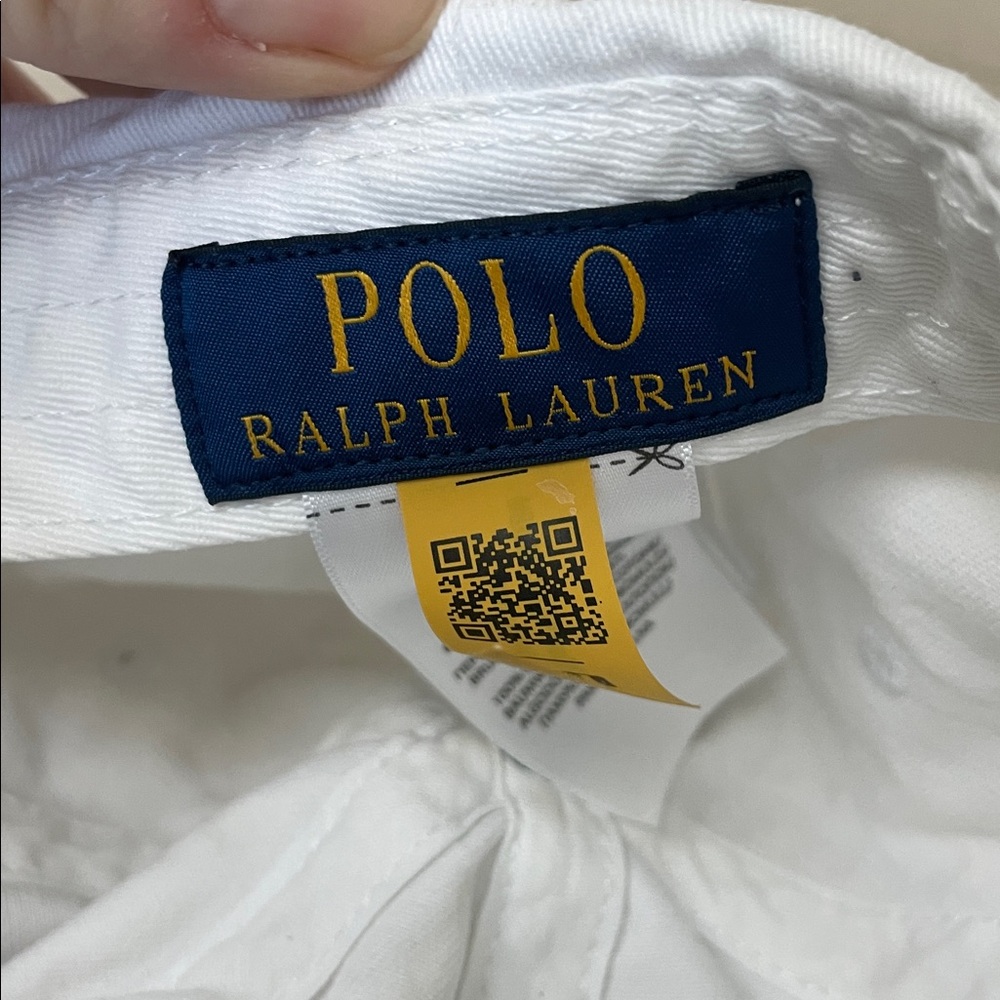 Polo Ralph Lauren Big Pony Chino White Baseball Cap UNISEX - Picture 3 of 6